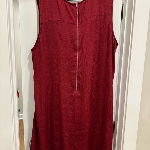 Ellos Raspberry Pleated Dress - Picture 2 of 3